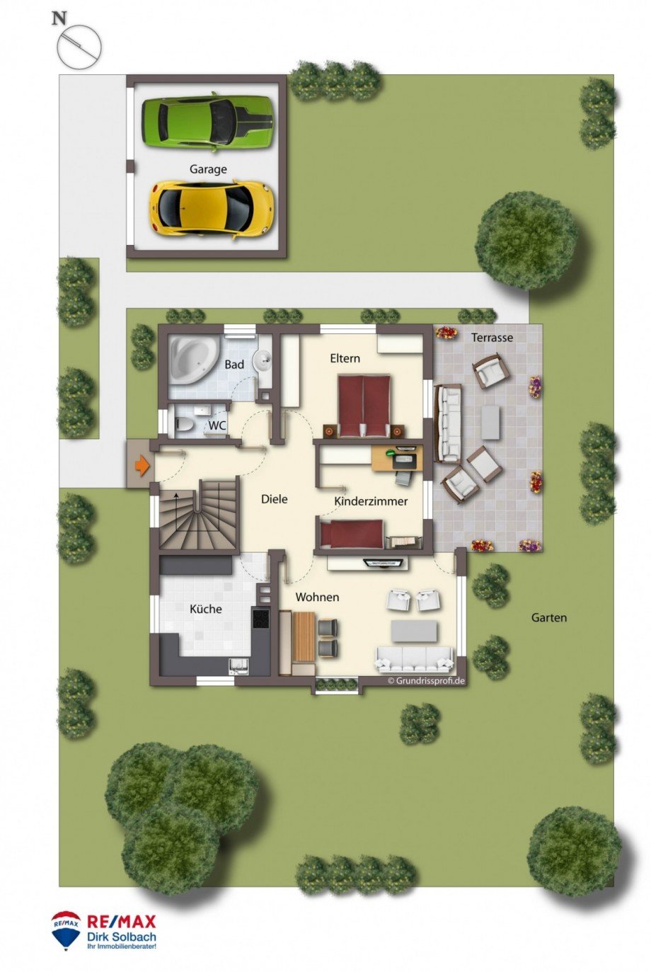 Grundriss EG Etagenwohnung Konstanz-Dettingen