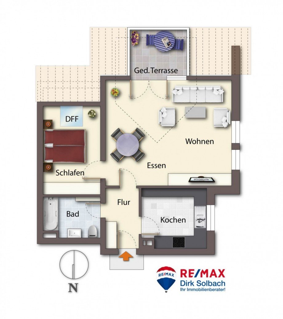 Grundriss Dachgeschosswohnung Randegg