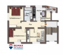 Grundriss Charmante 3-Zimmer-Eigentumswohnung in ruhiger Lage