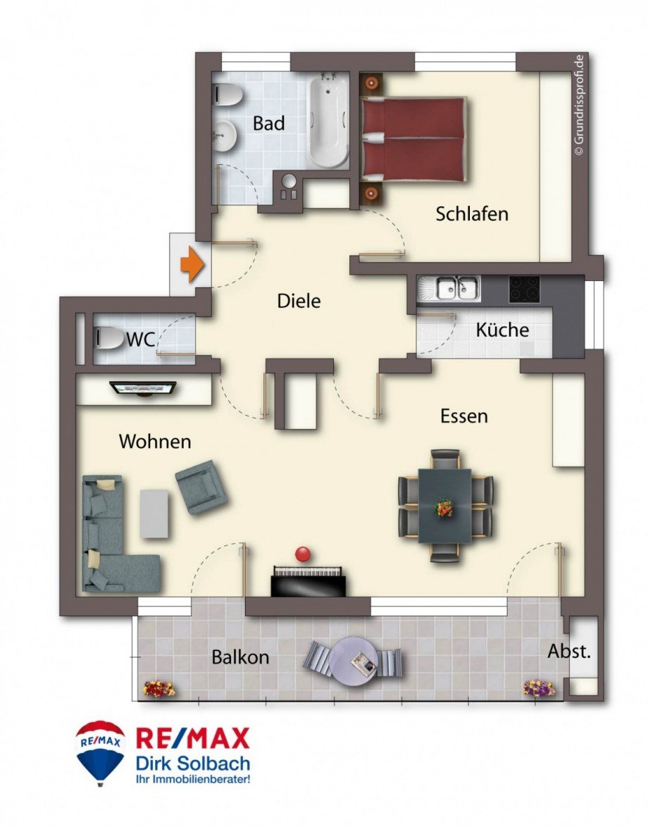 Grundriss Etagenwohnung Unteruhldingen